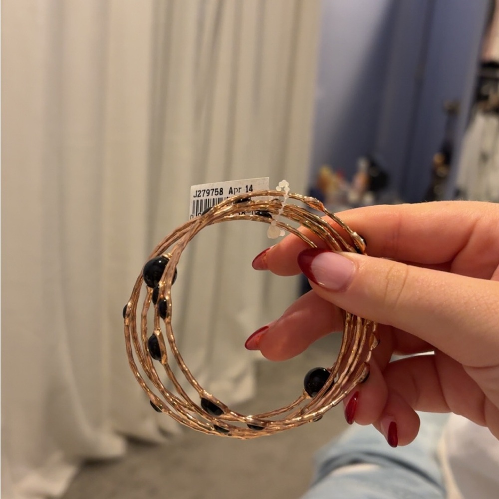 Elegant Gold and Black Bangle Set stylish and beautiful trendy design